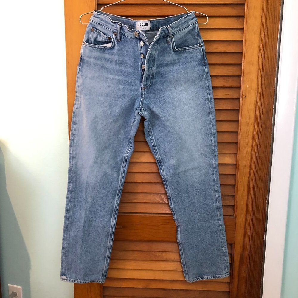 Agolde Light Wash Straight Leg Jeans